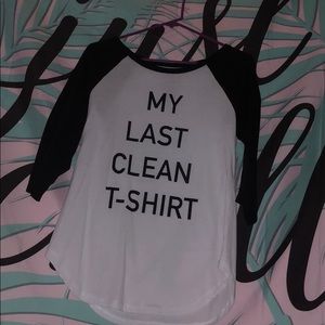 Black & white t-shirt (baseball jersey style)